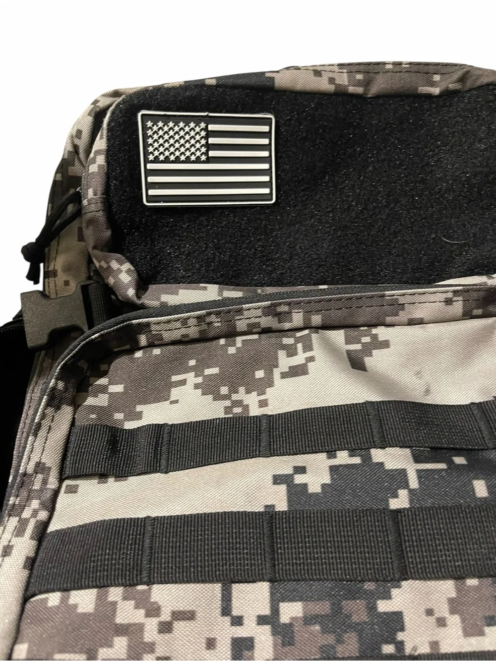 Tactical Digital Camo Men’s Backpack - Black/Grey